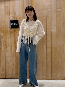 「マクラメ」｜すいさん（レディース・160cm）の春コーディネート