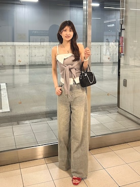「アイテム（キャミソール）」を使った、maaaya7さん（骨格ナチュラル・レディース・163cm）の夏コーディネート