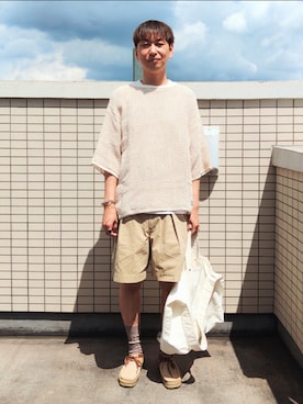 「アイテム（バッグ）」を使った、tenteco02さん（メンズ・176cm・40代）の夏コーディネート