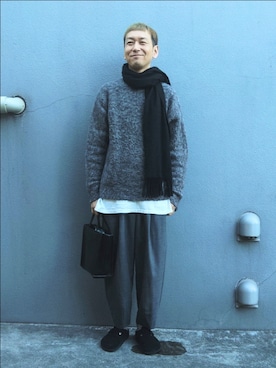 「ITTI（イッチ）のアイテム」を使った、tenteco02さん（メンズ・176cm）の冬コーディネート