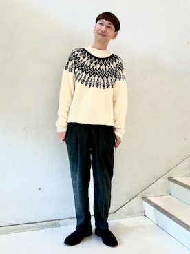 「アイテム（ニット/セーター）」を使った、tenteco02さん（メンズ・176cm・40代）の秋コーディネート