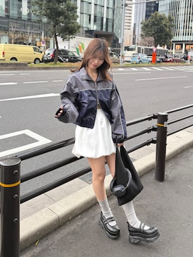 「Chico（チコ）のアイテム（ジャケット/アウター）」を使った、naoさん（レディース・158cm）の春コーディネート