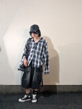 「ADRER（アドラー）のアイテム（キャップ）」を使った、tengu さん（メンズ・166cm）の春コーディネート