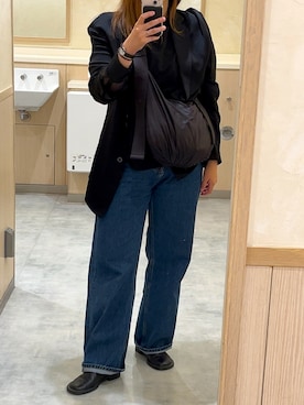 「TODAYFUL（トゥデイフル）のアイテム（デニムパンツ）」を使った、g.さん（レディース・162cm）の秋コーディネート