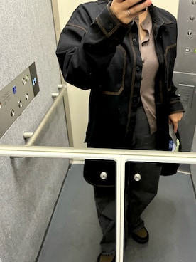 「TODAYFUL（トゥデイフル）のアイテム（デニムパンツ）」を使った、g.さん（レディース・162cm）の秋コーディネート