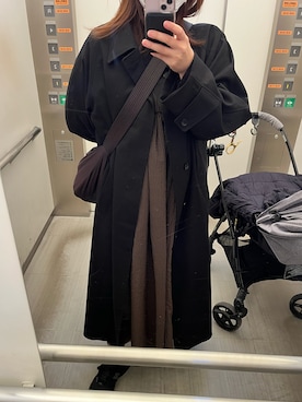 「アイテム（ステンカラーコート）」を使った、g.さん（レディース・162cm）の冬コーディネート