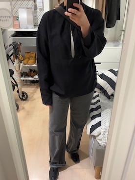 「TODAYFUL（トゥデイフル）のアイテム（デニムパンツ）」を使った、g.さん（レディース・162cm）の秋コーディネート