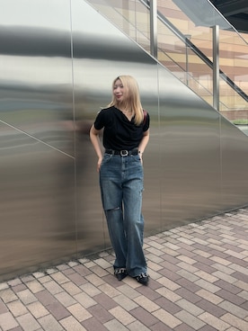 「アイテム（バッグ、レッド系）」を使った、satoe01さん（レディース・160cm）の夏コーディネート