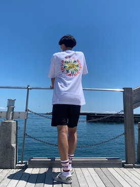 「FTC（エフティーシー）のアイテム（トップス）」を使った、stylek5さん（メンズ・184cm）の夏コーディネート