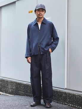 「ジップブルゾン」｜「アイテム（ブルゾン）」を使った、ptmaegaitoさん（メンズ・180cm）の秋コーディネート