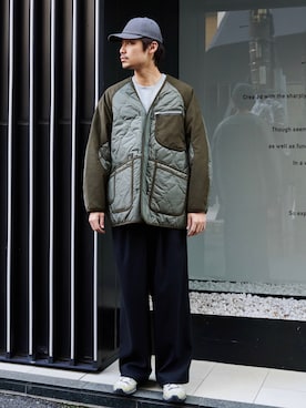 「キルトジャケット」｜「アイテム（ブルゾン）」を使った、ptmaegaitoさん（メンズ・180cm）の冬コーディネート