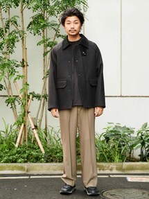 Super140sメルトンハンティングブルゾン カーキ PUBLIC TOKYO PUBLIC