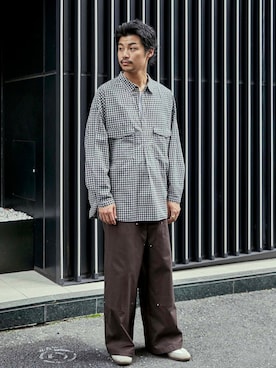 「ダブルニーパンツ」｜ptmaegaitoさん（メンズ・180cm）の秋コーディネート