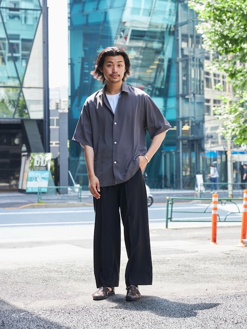 PUBLIC TOKYO �_�{�O Mptmaegaito����̃V���c/�u���E�X�u�T�e�����C�N�g���~�V���L�[Relax�V���c S/S�iPUBLIC TOKYO�b�p�u���b�N�g�E�L���E�j�v���g�����R�[�f�B�l�[�g