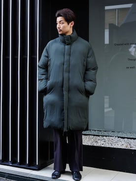 「PUBLIC TOKYO（パブリックトウキョウ）のアイテム（ダウンジャケット/コート）」を使った、ptmaegaitoさん（メンズ・180cm）の冬コーディネート