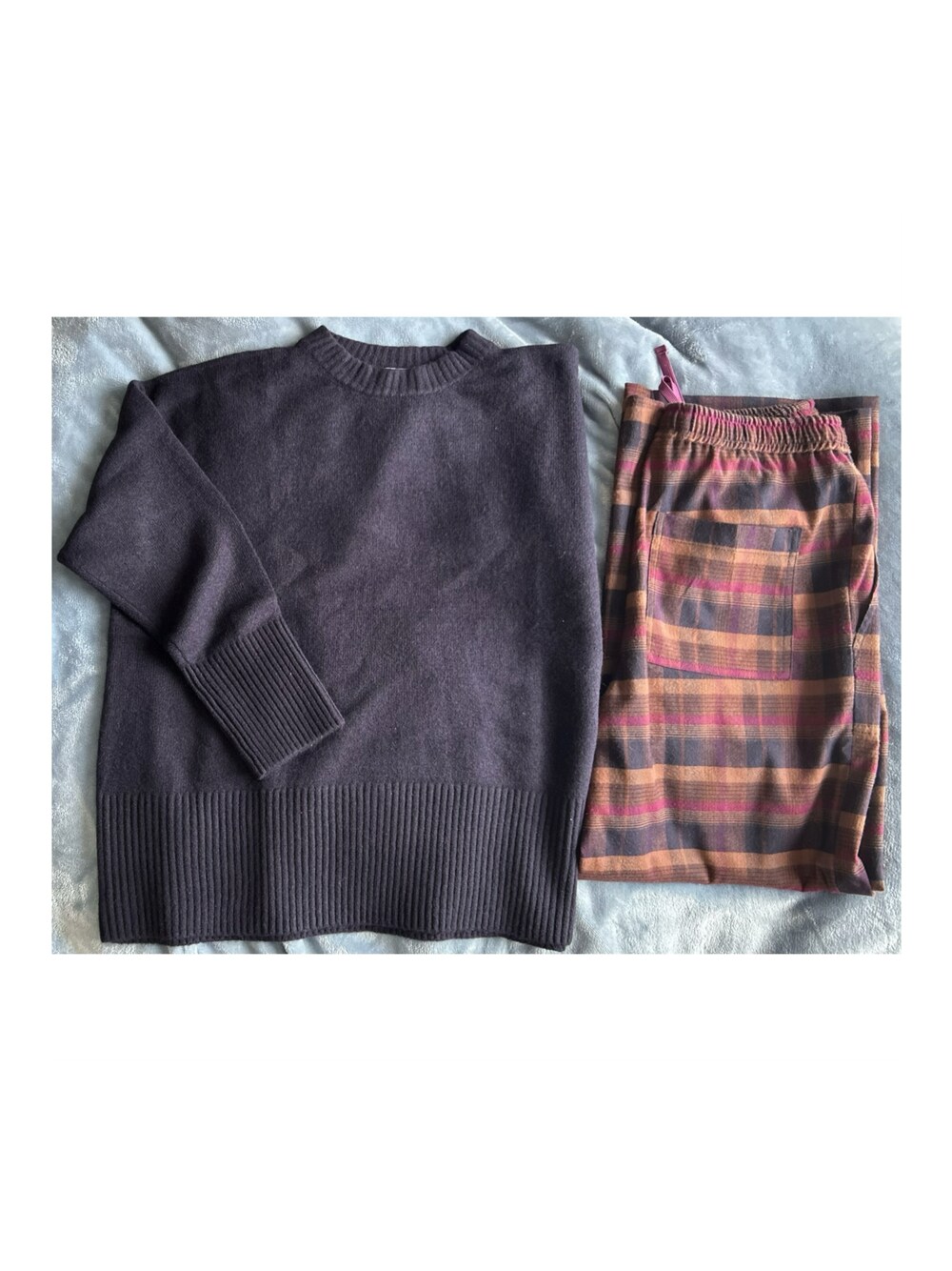 「outfit、coen、ROPEPICNIC」｜「coenのフラッフィーボートネックニット（WEB限定カラー）（ニット/セーター、ブルー系）」を使った、ねあ／Neaさん（レディース・158cm）の春コーディネートの1枚目の写真