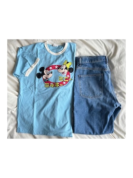 「UNIQLO（ユニクロ）のハイライズワイドストレートジーンズ（デニムパンツ）」を使った、ねあ／Neaさん（レディース・158cm）の夏コーディネート