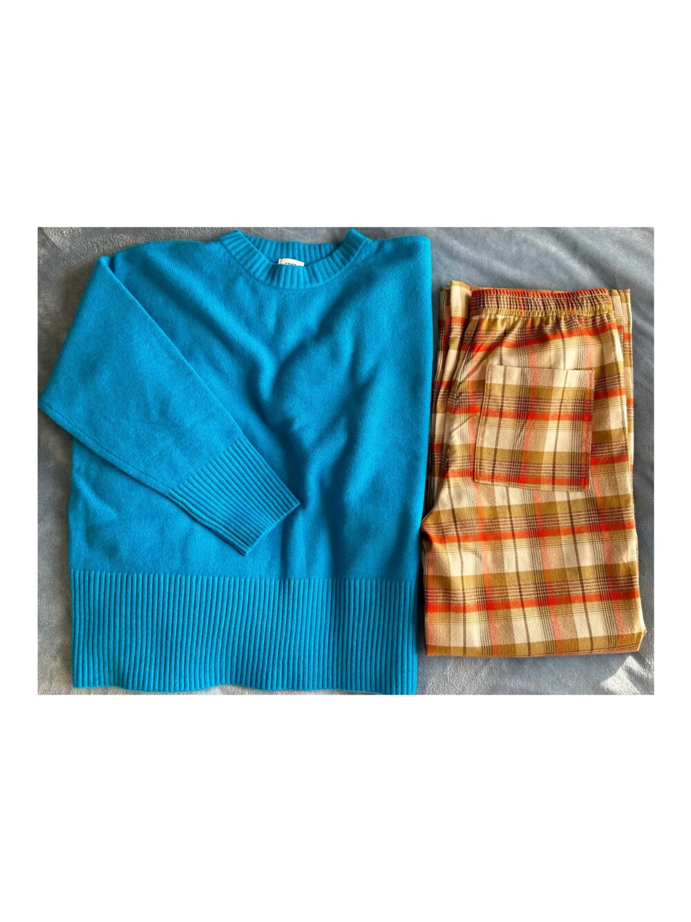 「ootd、outfit、今日のコーデ、coen、Samansa Mos2 blue、カジュアル」｜「coenのアンチピリングボリュームスリーブニット（WEB限定カラー）（ニット/セーター、ブルー系）」を使った、ねあ／Neaさん（レディース・158cm）の冬コーディネートの1枚目の写真