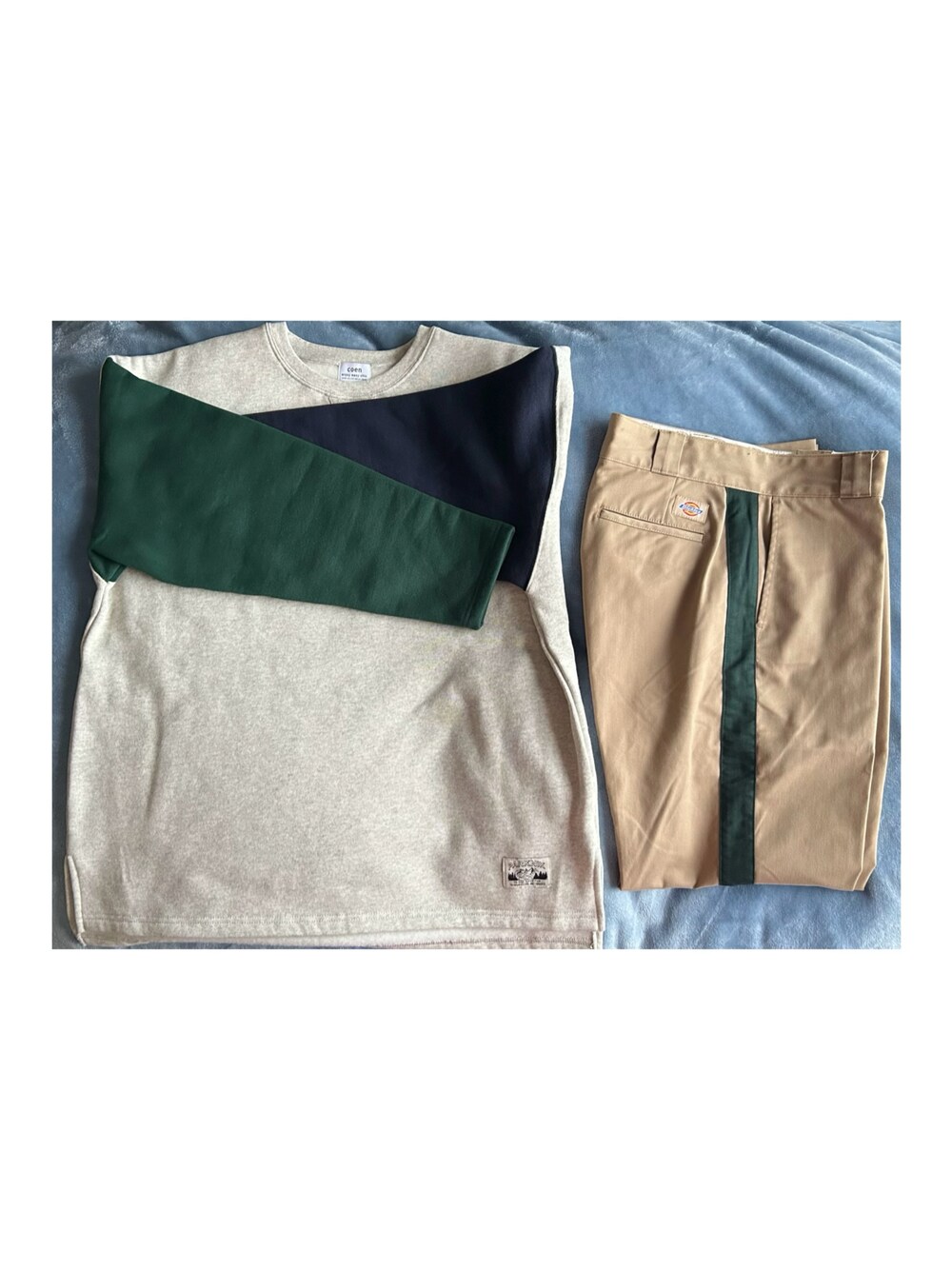 「ootd、outfit、今日のコーデ、メンズライク、coen、Dickies、dickiesコラボ、earth music&ecology、ThreeFourTime」｜「coenの【WEB限定】＜Parknik＞クレイジーパターンCVC裏起毛スウェット（スウェット、グレー系）」を使った、ねあ／Neaさん（レディース・158cm）の冬コーディネートの1枚目の写真