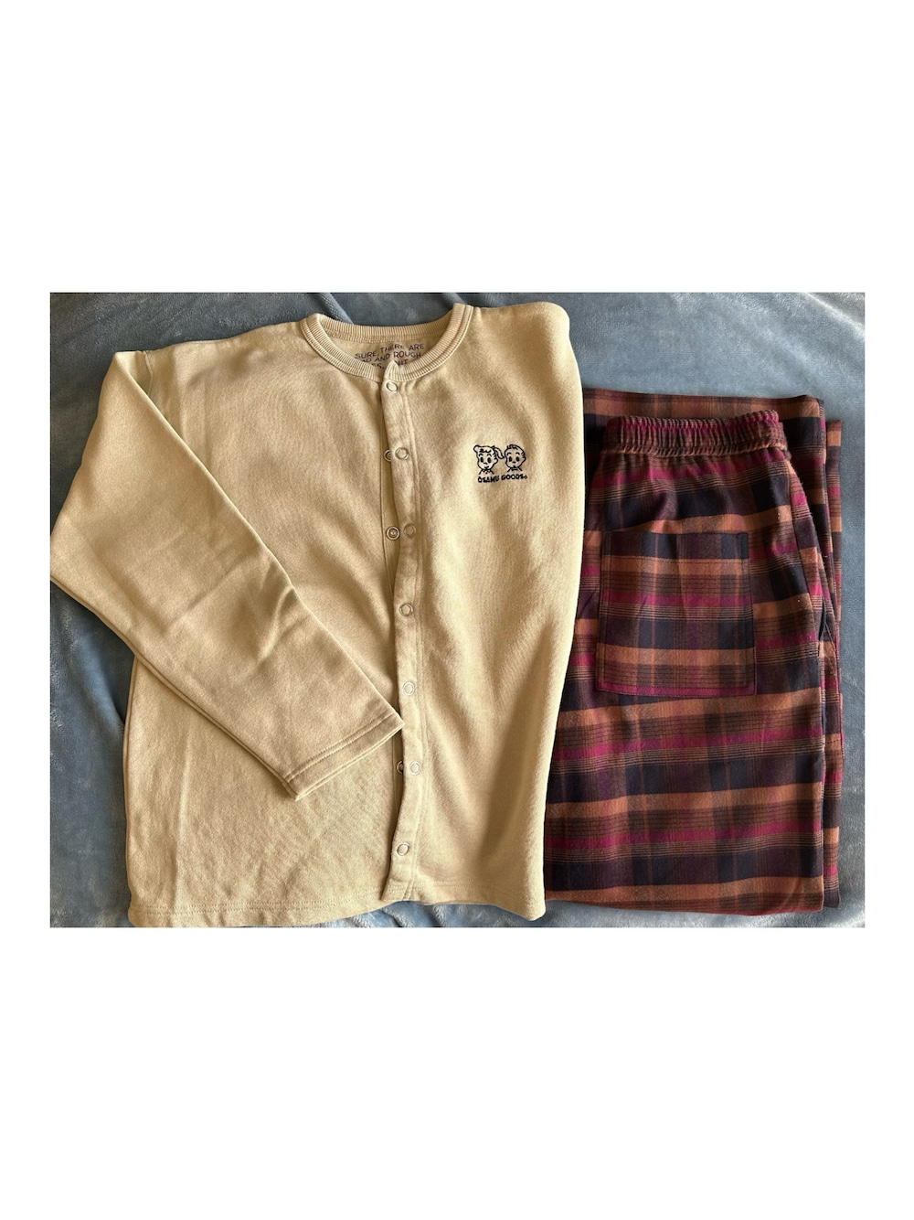 「outfit、MelanCleuge、coen、時間差投稿」｜「coenのデイリーイージーセミワイド起毛チェックパンツ（その他パンツ、ブルー系）」を使った、ねあ／Neaさん（レディース・158cm）の冬コーディネートの1枚目の写真