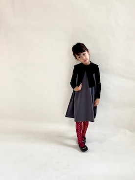 「クリスマスコーデ」｜「アイテム（ワンピース/ドレス）」を使った、LaLaLa.....✧︎*。さん（キッズ・110cm）の秋コーディネート