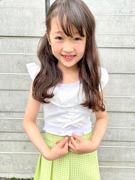 「ZARA KIDSのアイテム（トップス、ホワイト系）」を使った、LaLaLa.....✧︎*。さん（キッズ・120cm）の春コーディネート