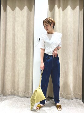 「yellow」｜sako_lemageさん（レディース・169cm）の夏コーディネート