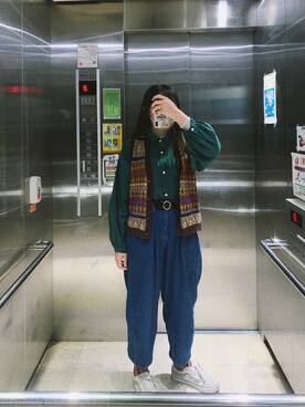 「Hissoのアイテム」を使った、c.hanggさん（レディース・166cm）の冬コーディネート