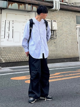 「EDWIN（エドウィン）のアイテム（その他パンツ）」を使った、 松波 侑亮さん（メンズ・164cm）の春コーディネート