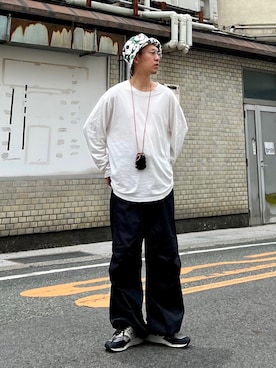 「EDWIN（エドウィン）のアイテム（その他パンツ）」を使った、 松波 侑亮さん（メンズ・164cm）の夏コーディネート