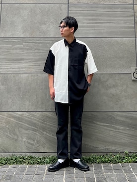 「Confirm（コンファーム）のアイテム」を使った、 松波 侑亮さん（メンズ・164cm）の夏コーディネート