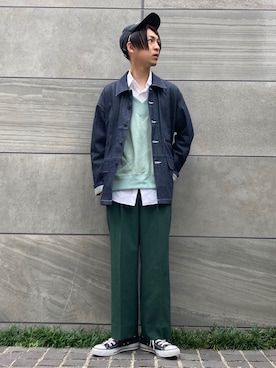 「MR.OLIVE（ミスターオリーブ）のアイテム（ジャケット/アウター）」を使った、 松波 侑亮さん（メンズ・164cm）の秋コーディネート