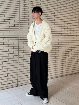 「GLOSTER（グロスター）のアイテム（ジャケット/アウター）」を使った、 松波 侑亮さん（メンズ・164cm）の秋コーディネート