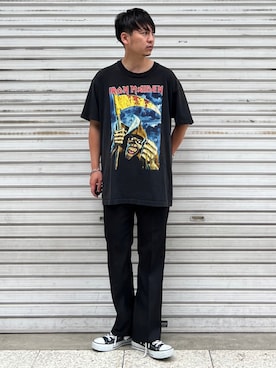 「夏のTシャツフェス」｜「アイテム（スラックス）」を使った、 松波 侑亮さん（メンズ・164cm）の夏コーディネート