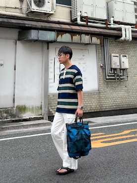 「Lull（ルル）のアイテム」を使った、 松波 侑亮さん（メンズ・164cm）の夏コーディネート