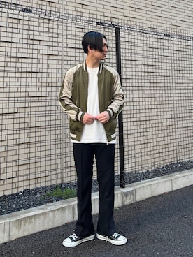 「Lee」｜「アイテム（ジャケット/アウター）」を使った、 松波 侑亮さん（メンズ・164cm）の春コーディネート