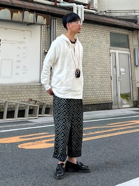「EDIFICE（エディフィス）のアイテム（パンツ）」を使った、 松波 侑亮さん（メンズ・164cm）の春コーディネート