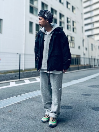 CAHLUMN/カウラム Wool Cotton Loop Back Sweat Hoodie/ウール