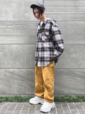 「MONKEY TIME（モンキータイム）のアイテム（ブルゾン）」を使った、 松波 侑亮さん（メンズ・164cm）の冬コーディネート