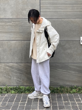 「URBAN RESEARCH Sonny Label（アーバンリサーチサニーレーベル）のアイテム（マウンテンパーカー）」を使った、 松波 侑亮さん（メンズ・164cm）の春コーディネート
