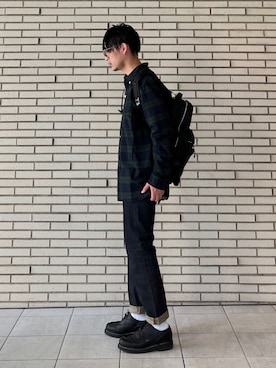 「Paraboot（パラブーツ）の＜Paraboot（パラブーツ）＞ CHAMBORD/シャンボード（ドレスシューズ）」を使った、 松波 侑亮さん（メンズ・164cm）の秋コーディネート