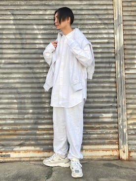 「SPINNS（スピンズ）のアイテム（スウェット）」を使った、 松波 侑亮さん（メンズ・164cm）の冬コーディネート
