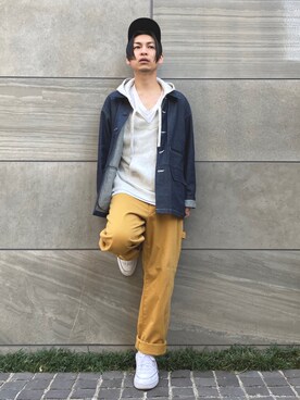 「Lull（ルル）のアイテム」を使った、 松波 侑亮さん（メンズ・164cm）の秋コーディネート