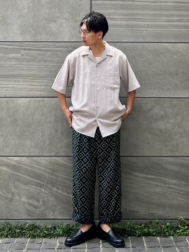 「Confirm（コンファーム）のアイテム」を使った、 松波 侑亮さん（メンズ・164cm）の夏コーディネート