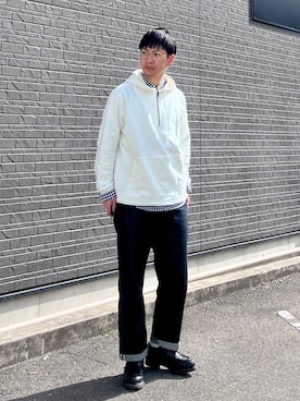 「Paraboot（パラブーツ）のアイテム（その他シューズ）」を使った、 松波 侑亮さん（メンズ・164cm）の春コーディネート