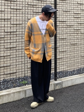「SonnyLabel」｜「アイテム（モカシン/デッキシューズ）」を使った、 松波 侑亮さん（メンズ・164cm）の春コーディネート