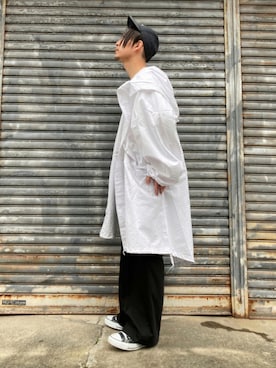 「オーバーコート」｜「アイテム（モッズコート）」を使った、 松波 侑亮さん（メンズ・164cm）の秋コーディネート