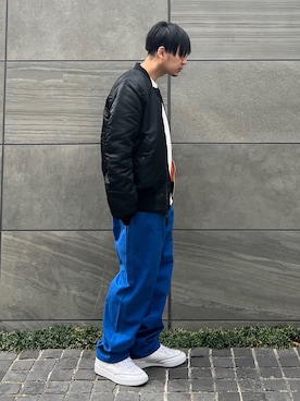 「alpha_industries_japan」｜ 松波 侑亮さん（メンズ・164cm）の冬コーディネート