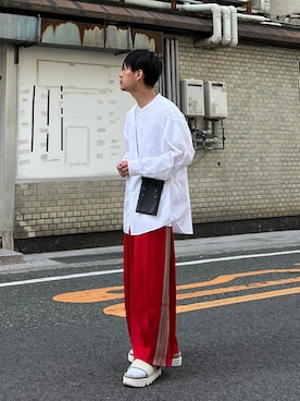 「Needles（ニードルス）のアイテム」を使った、 松波 侑亮さん（メンズ・164cm）の夏コーディネート