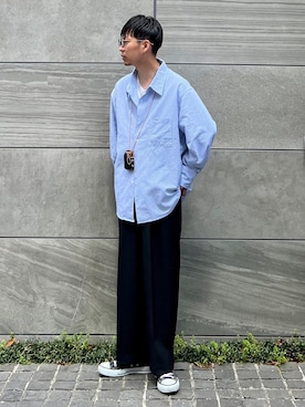 「EDWIN（エドウィン）のアイテム（トップス）」を使った、 松波 侑亮さん（メンズ・164cm）の春コーディネート